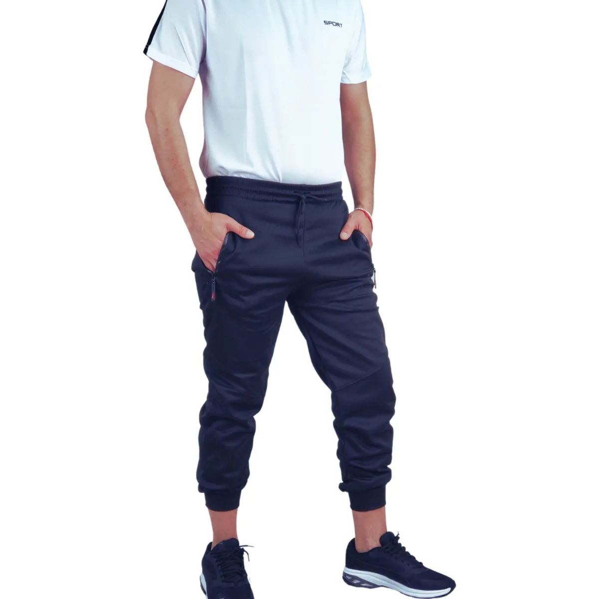 LOOK SHOP - Pantalón Buzo Hombre. Forro Polar. Jogger Slim Fit. 250