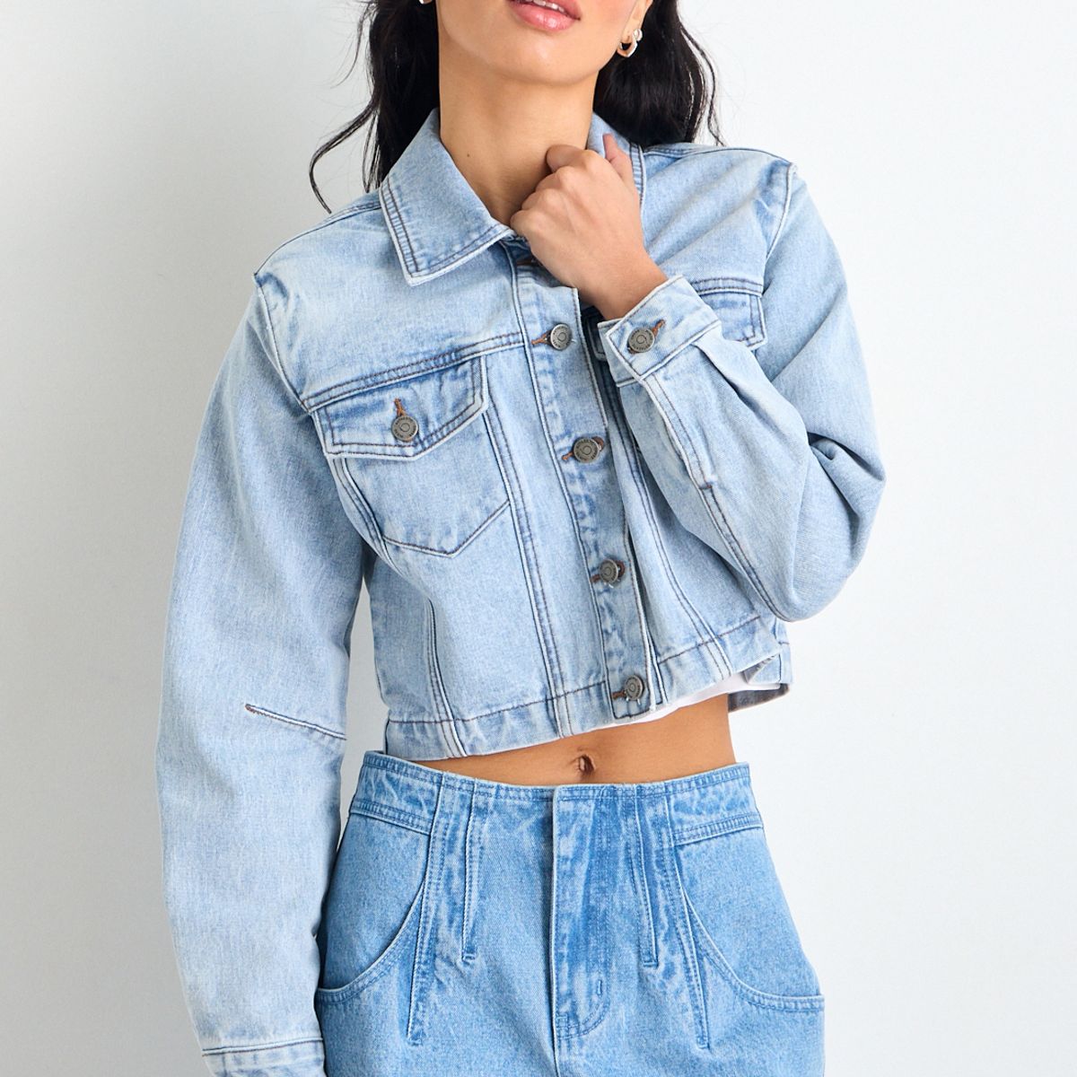 IO - Chaqueta Mujer Celeste Io