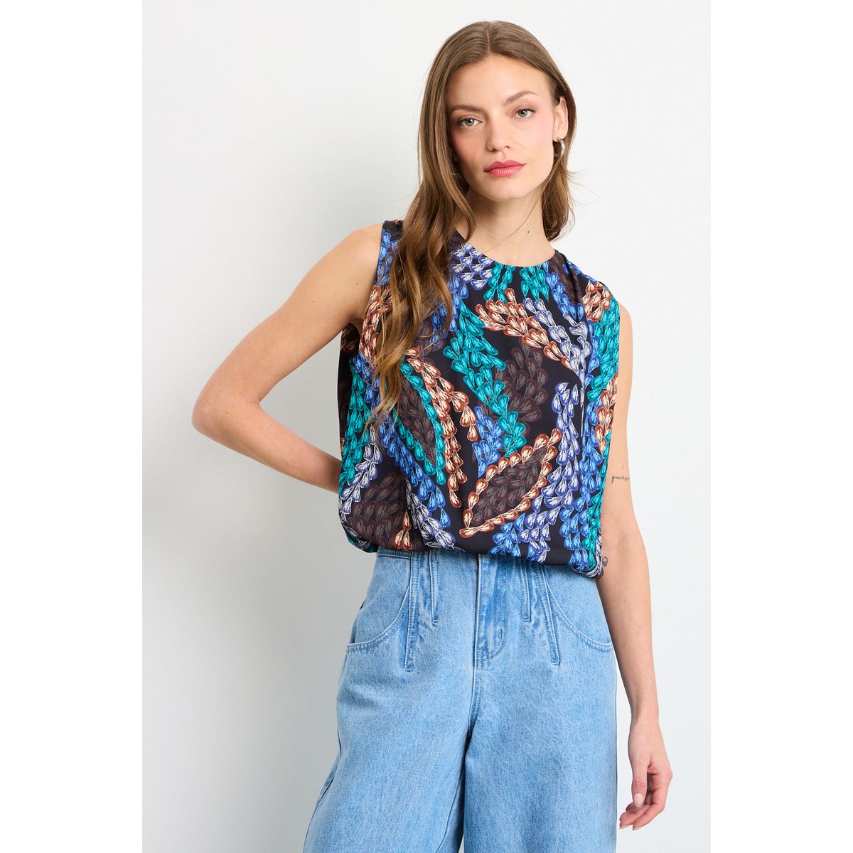 IO - Blusas Sin Manga Mujer Negro IO