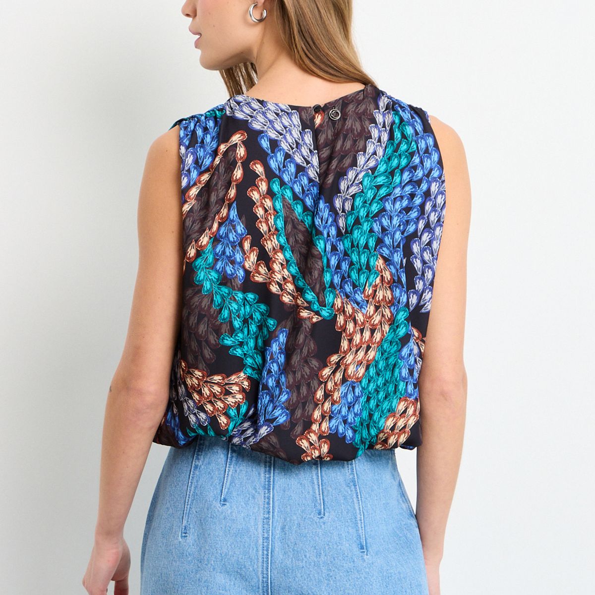 IO - Blusas Sin Manga Mujer Negro IO