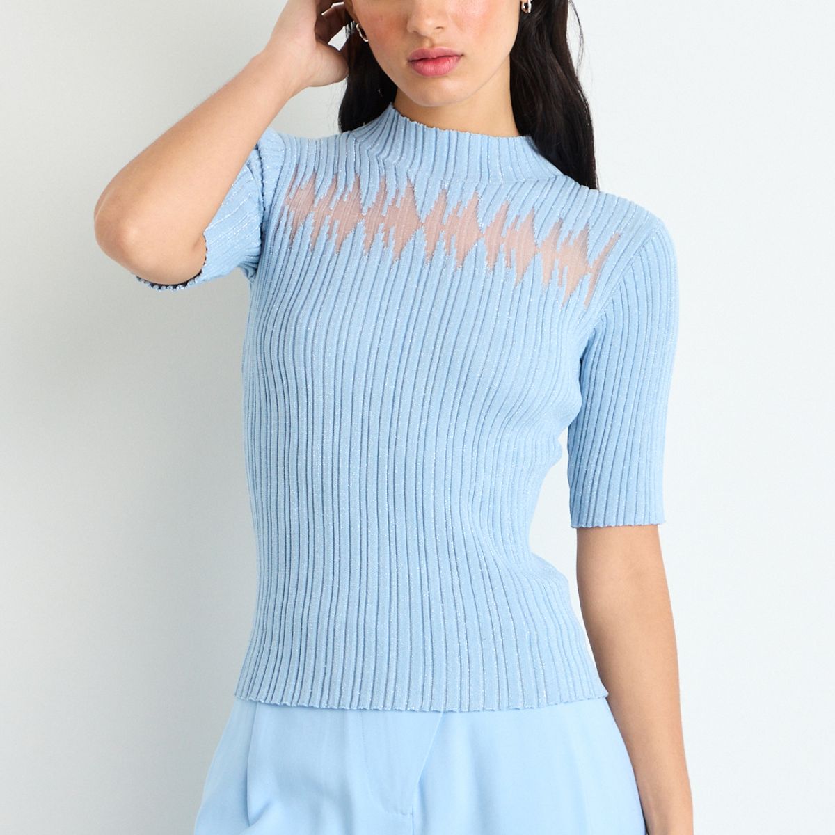 IO - Polera Mujer Celeste IO