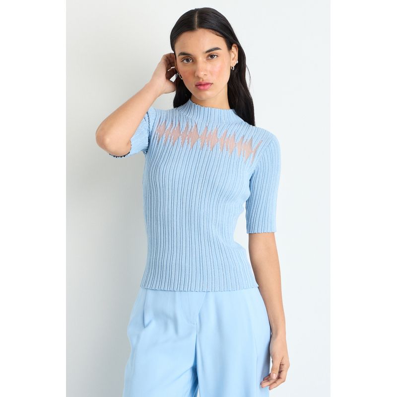 IO - Polera Mujer Celeste IO