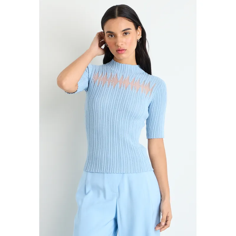 IO - Polera Mujer Celeste IO
