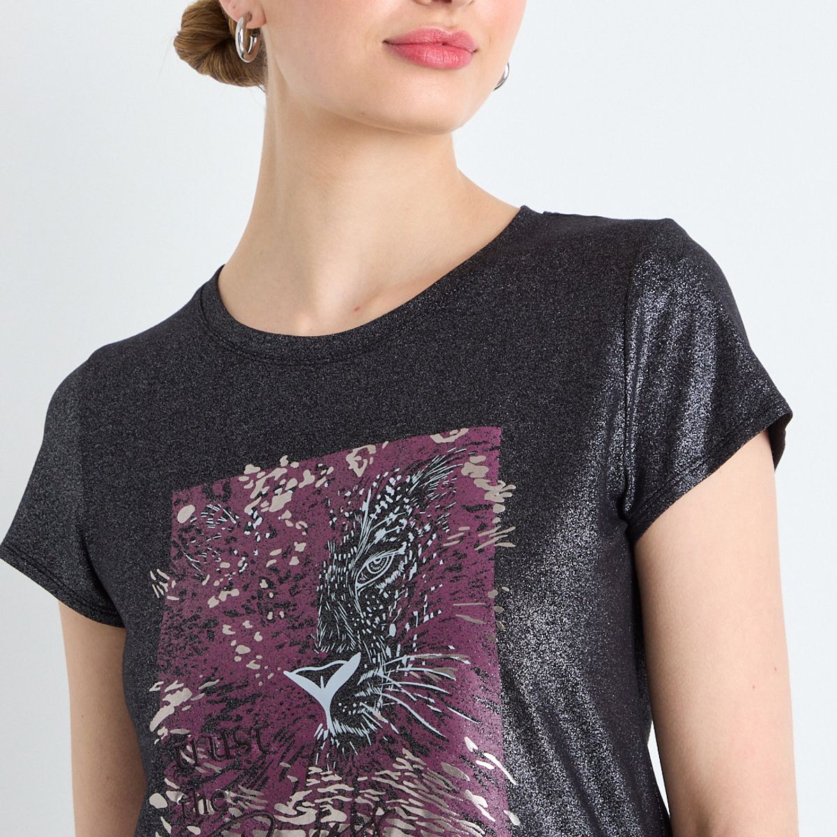 IO - Polera Manga Corta Mujer Negro IO