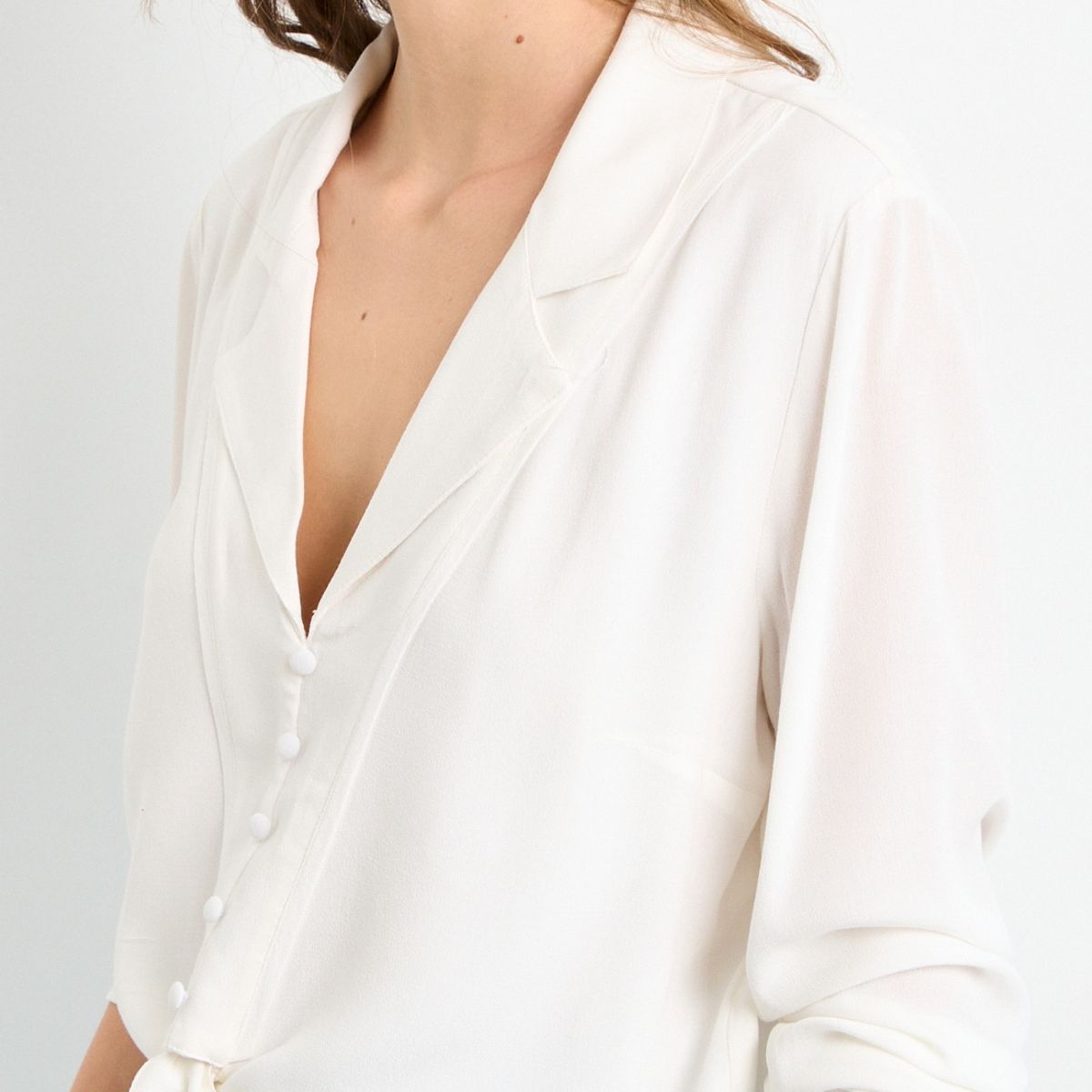 IO - Blusas Manga Larga Mujer Crudo IO