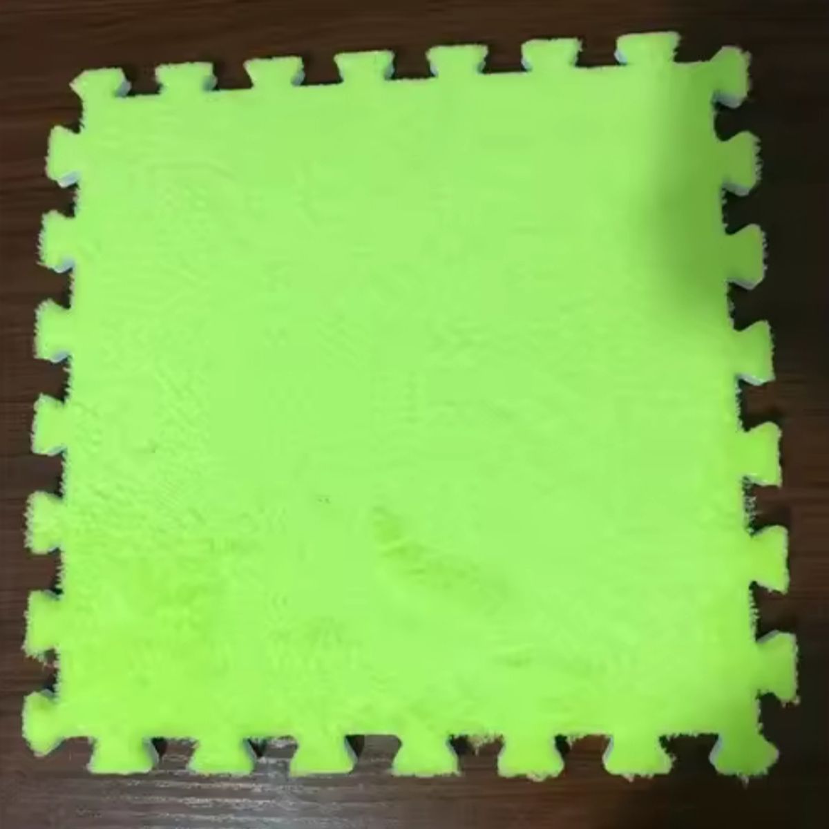 GENERICO - Set de 10 Alfombra De Goma Eva Peluda Para Niños 30x30 Verde