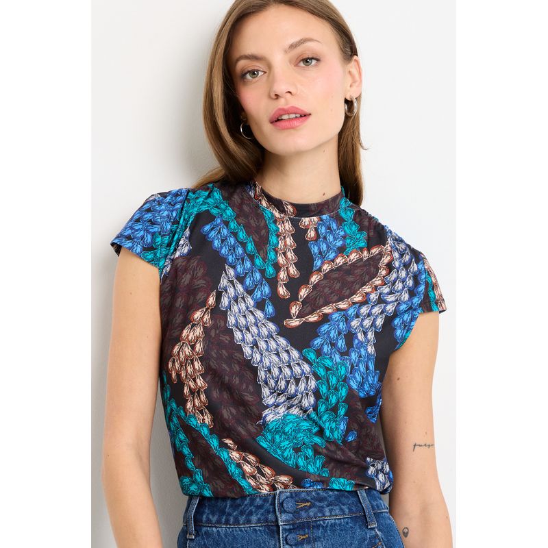IO - Polera Manga Corta Mujer Negro IO