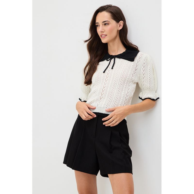 IO - Polera Manga Corta Mujer Crudo IO