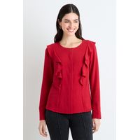 Blusas Manga Larga Mujer Rojo