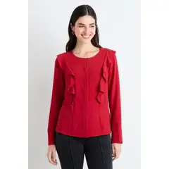 ASH - Blusas Manga Larga Mujer Rojo