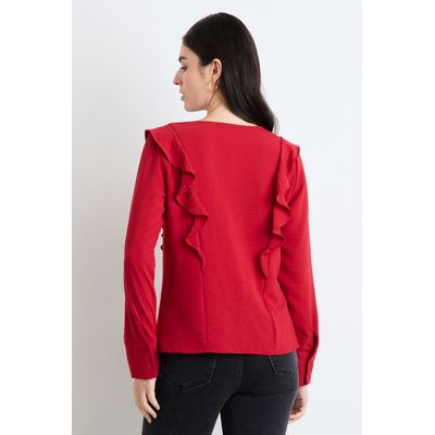 Imagen 2 del producto Blusas Manga Larga Mujer Rojo