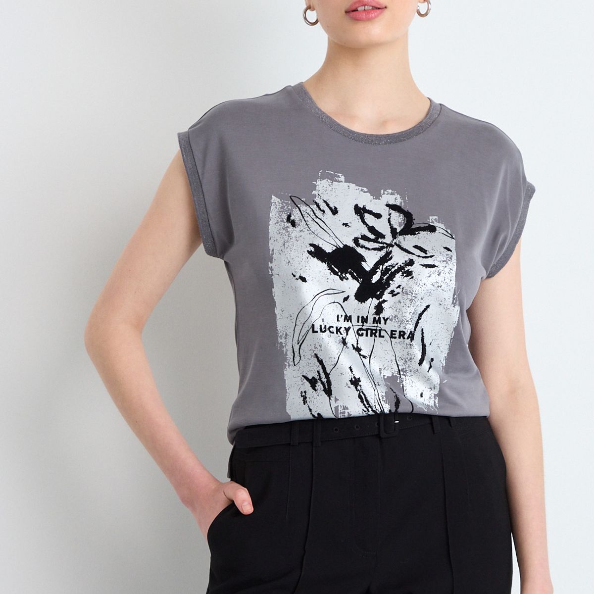 IO - Polera Sin Mangas Mujer Gris IO