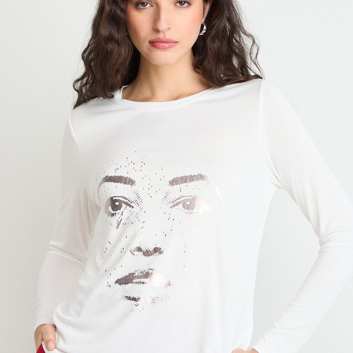 ASH - Polera Manga Larga Mujer Crudo Ash