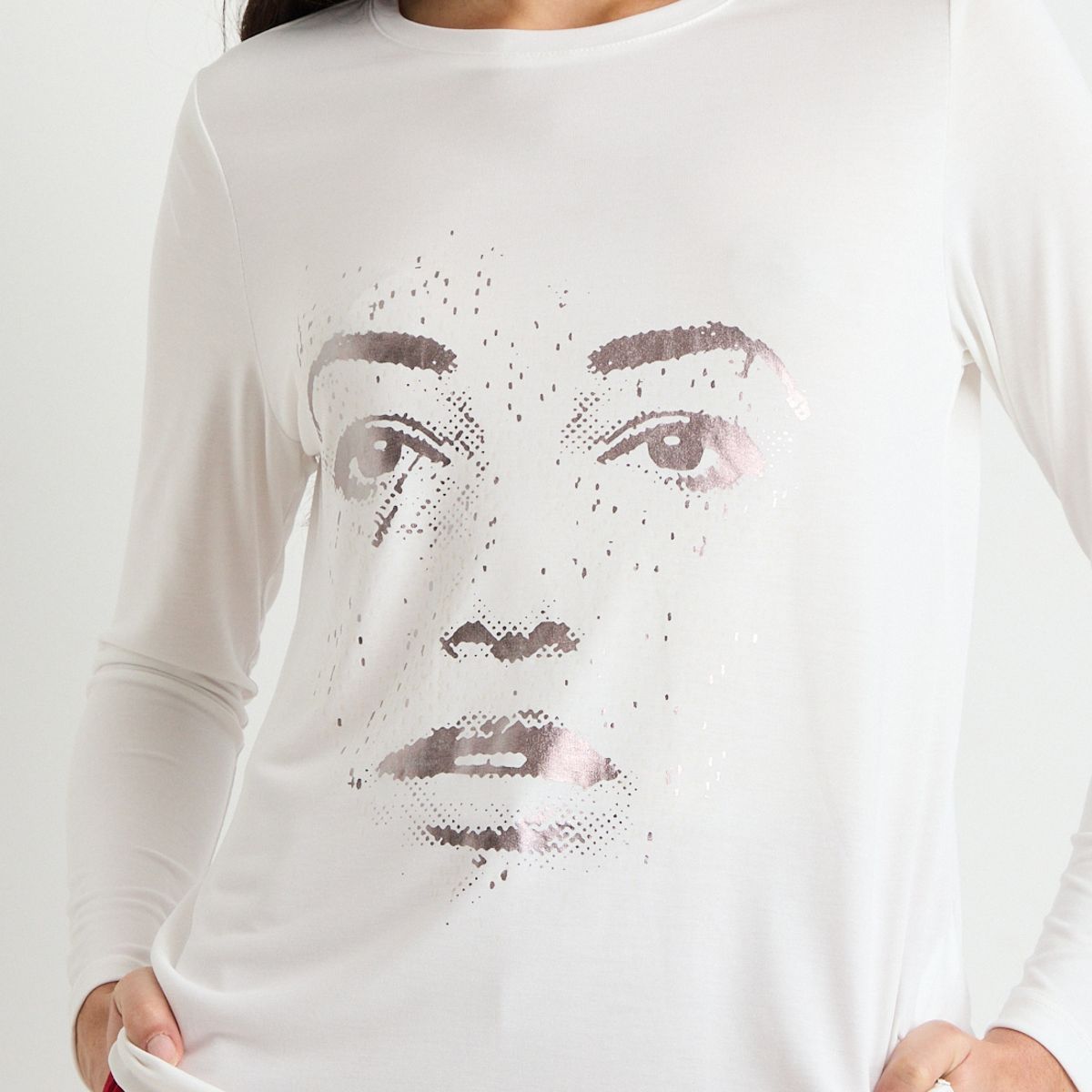 ASH - Polera Manga Larga Mujer Crudo Ash