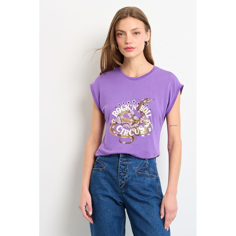 IO - Polera Sin Mangas Mujer Morado IO