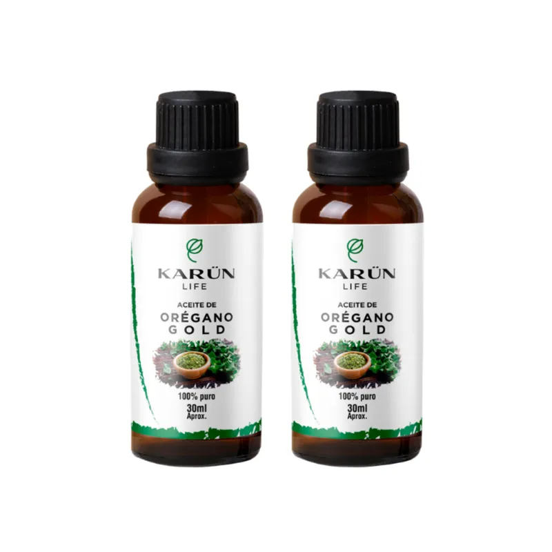 KARUNLIFE - Pack Doble Aceite De Orégano 60 Ml 86%-90% carvacrol Karun Life
