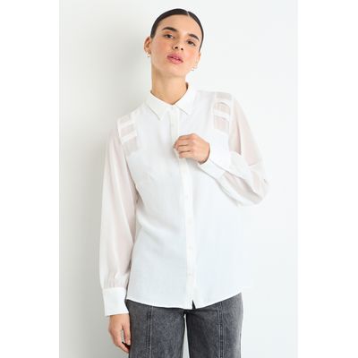 Imagen 1 del producto Blusas Manga Larga Mujer Crudo