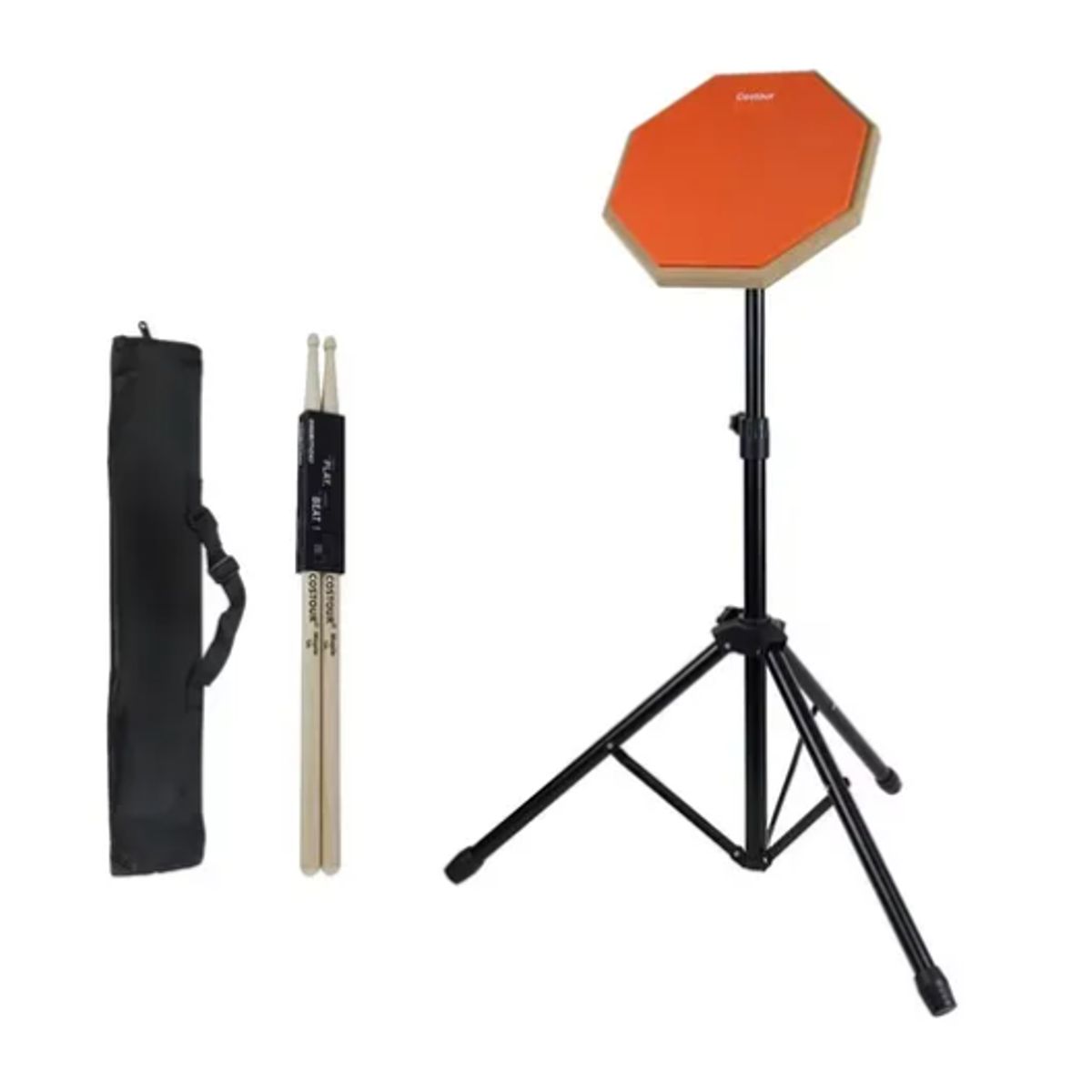 GENERICO - Pad De Práctica Con Atril Y Bolso Y Baquetas