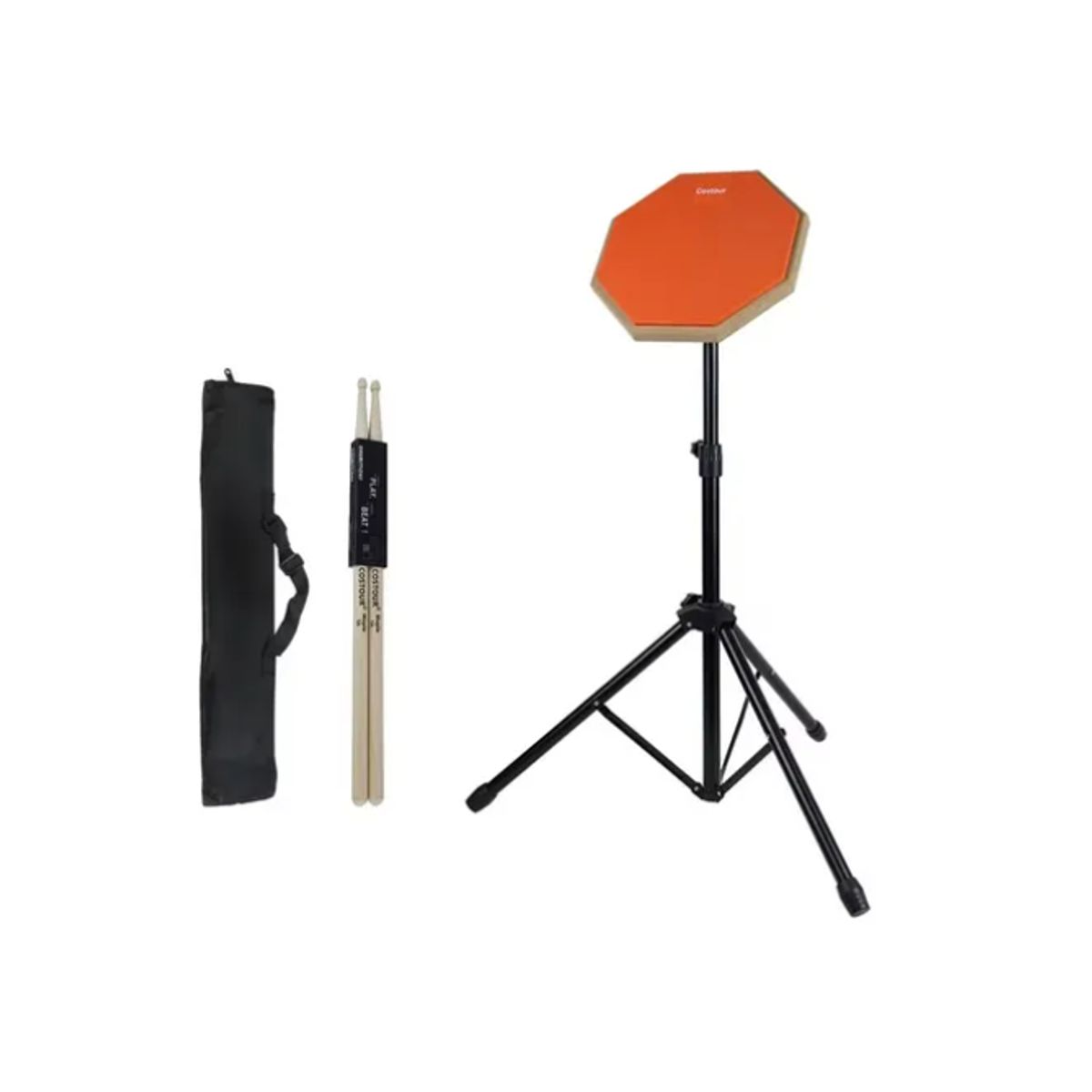 GENERICO - Pad De Práctica Con Atril Y Bolso Y Baquetas