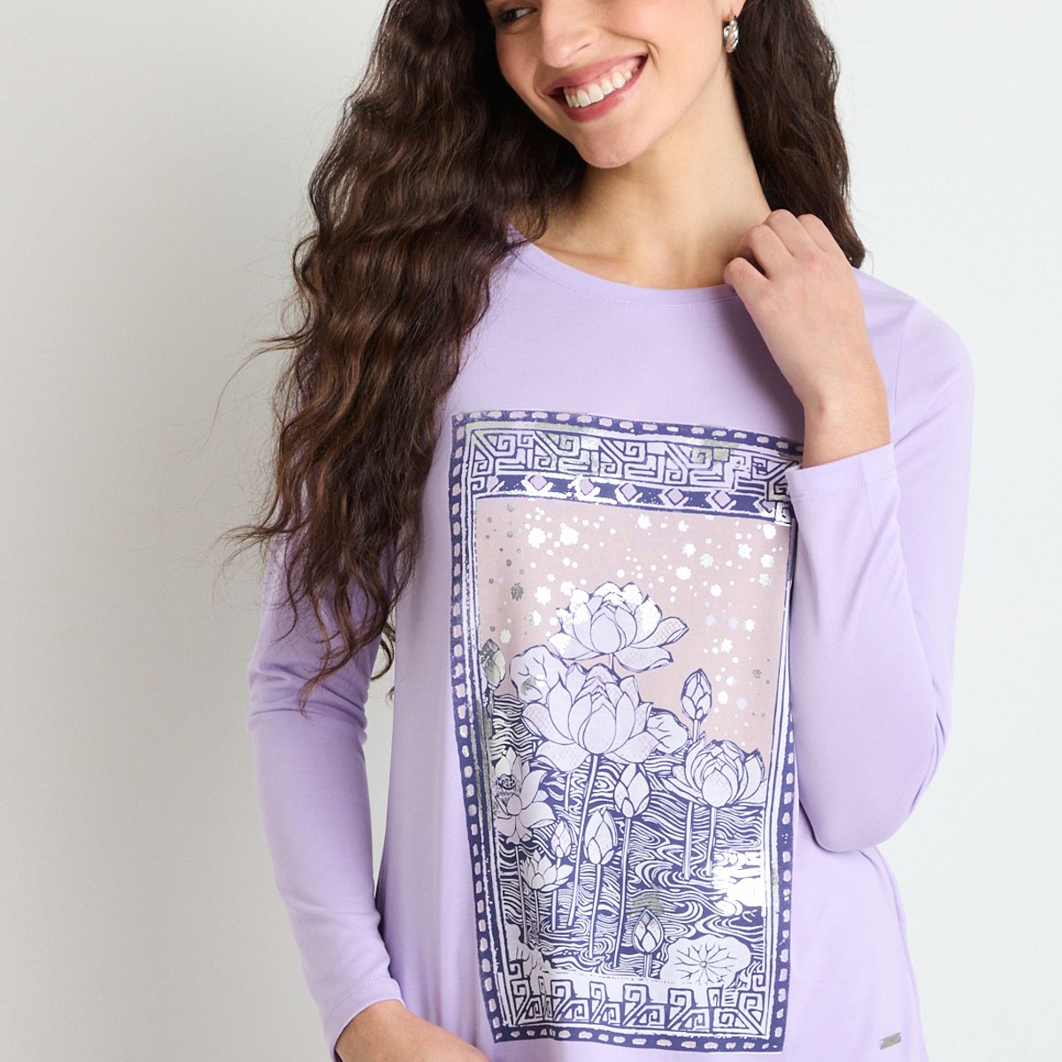 ASH - Polera Manga Larga Mujer Morado Ash