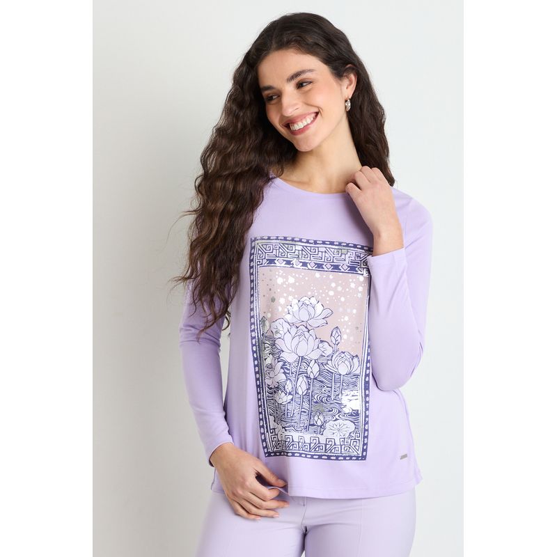 ASH - Polera Manga Larga Mujer Morado Ash