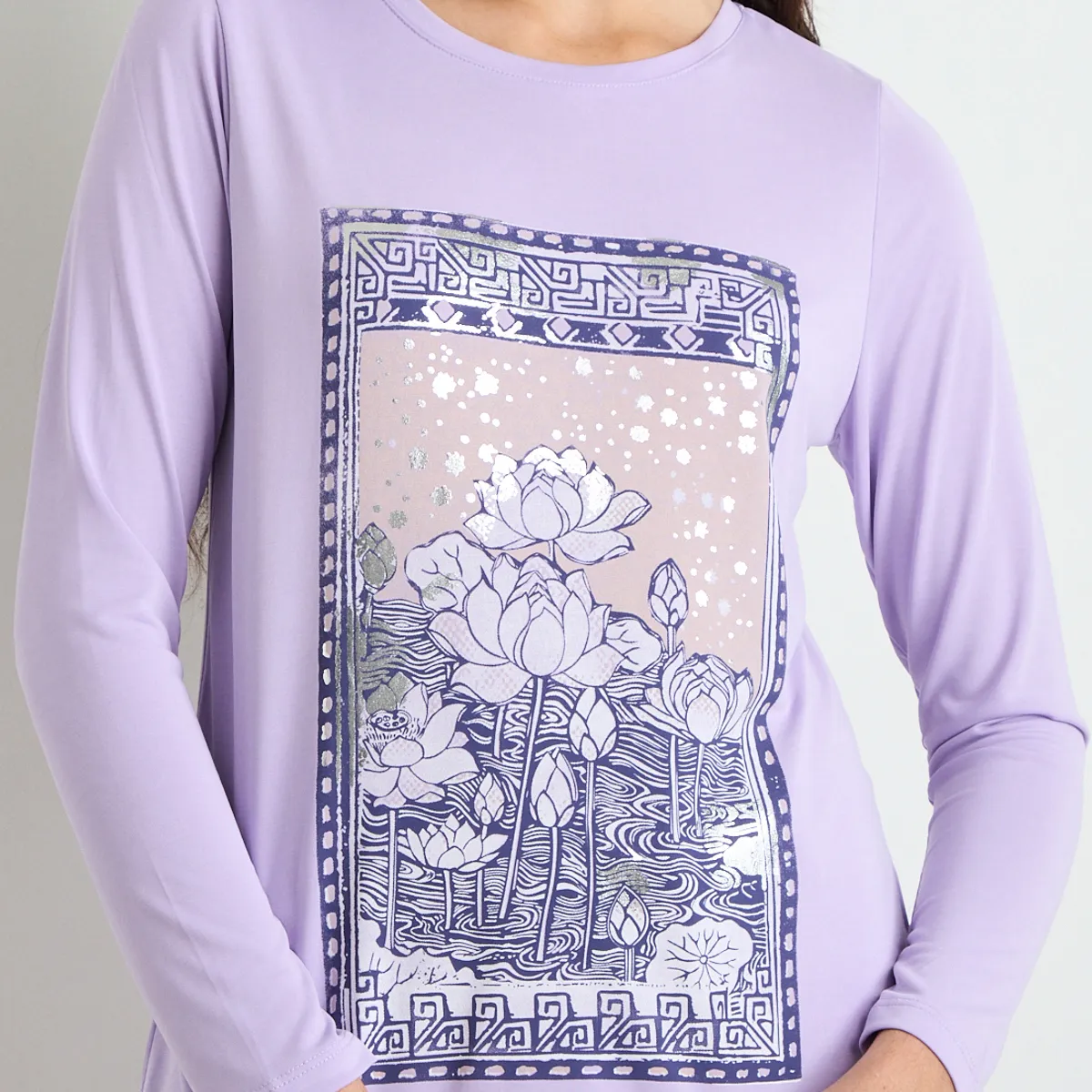 ASH - Polera Manga Larga Mujer Morado Ash