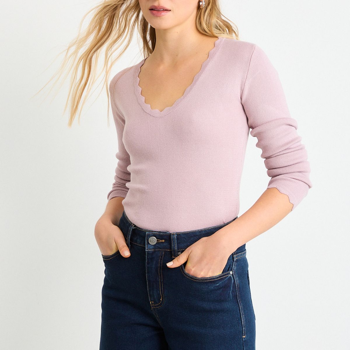 ASH - Polera Manga Larga Mujer Rosa Ash