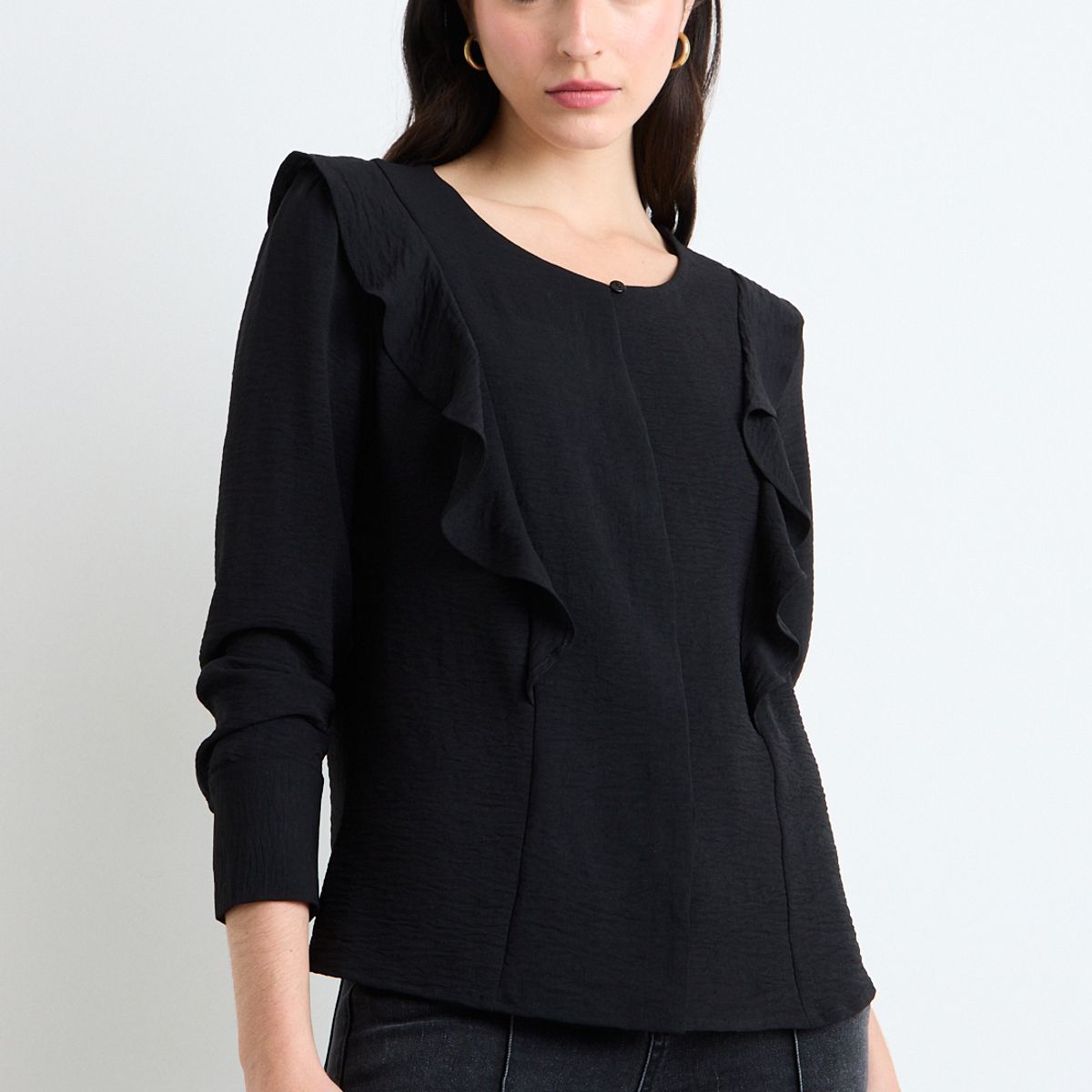 ASH - Blusas Manga Larga Mujer Negro Ash