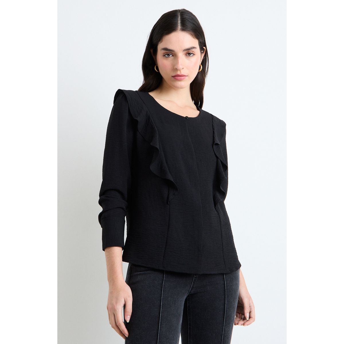 ASH - Blusas Manga Larga Mujer Negro Ash