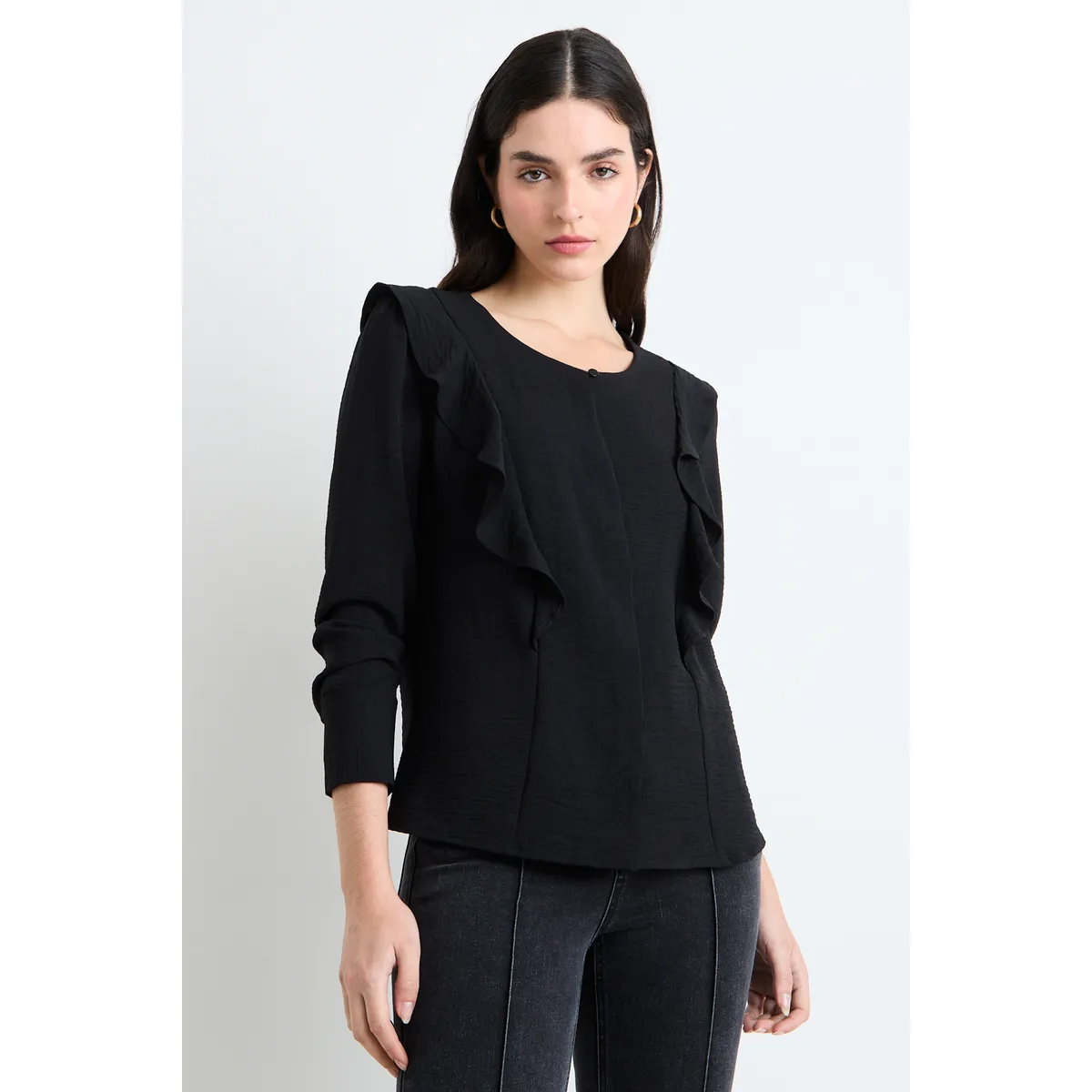ASH - Blusas Manga Larga Mujer Negro Ash