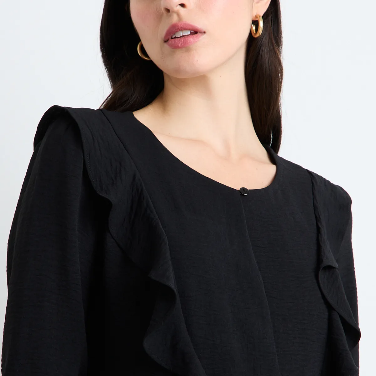ASH - Blusas Manga Larga Mujer Negro Ash