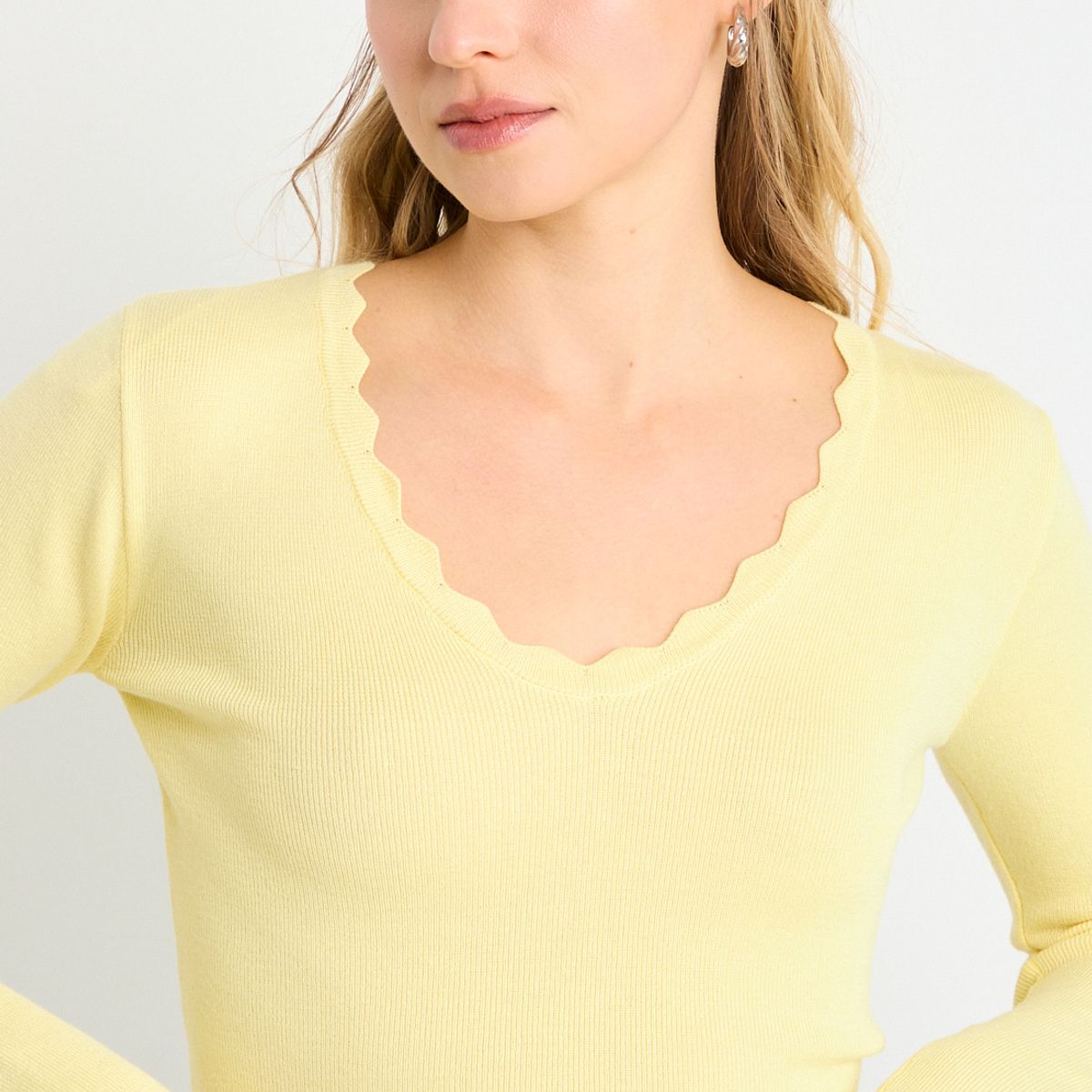 ASH - Polera Manga Larga Mujer Amarillo Ash