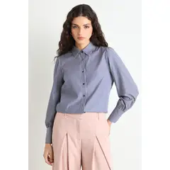 ASH - Blusas Manga Larga Mujer Azul