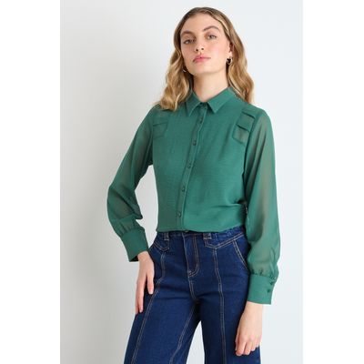 Imagen 2 del producto Blusas Manga Larga Mujer Verde Oliva