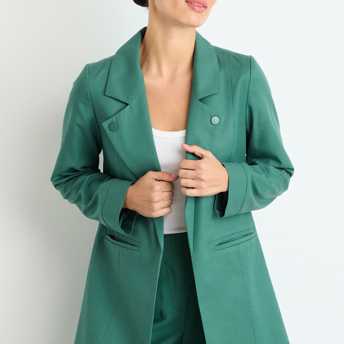 IO - Tapado Abierto Mujer Verde Oliva IO