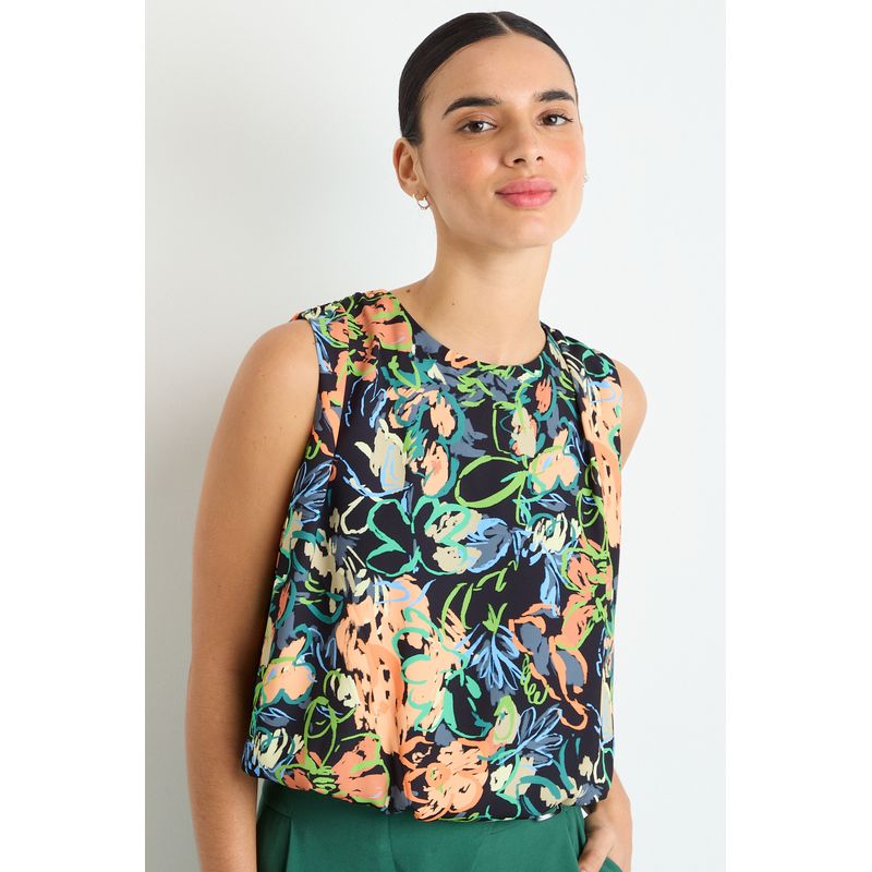 IO - Blusas Sin Manga Mujer Negro IO