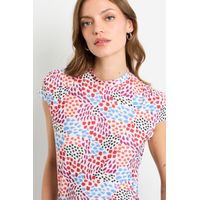 Polera Manga Corta Mujer Rojo