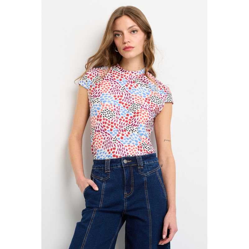 IO - Polera Manga Corta Mujer Rojo IO