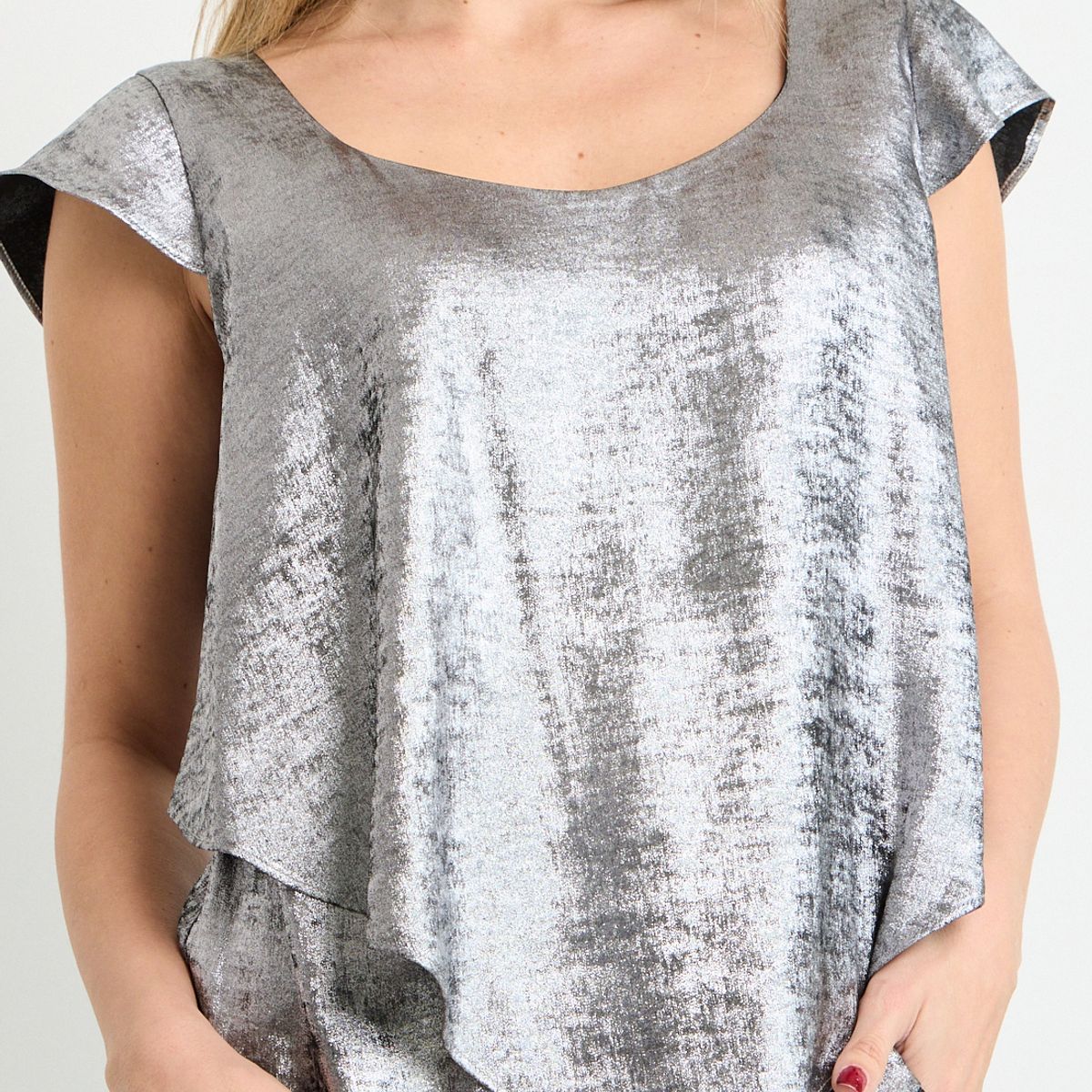 ASH - Blusas Manga Corta Mujer Gris Ash