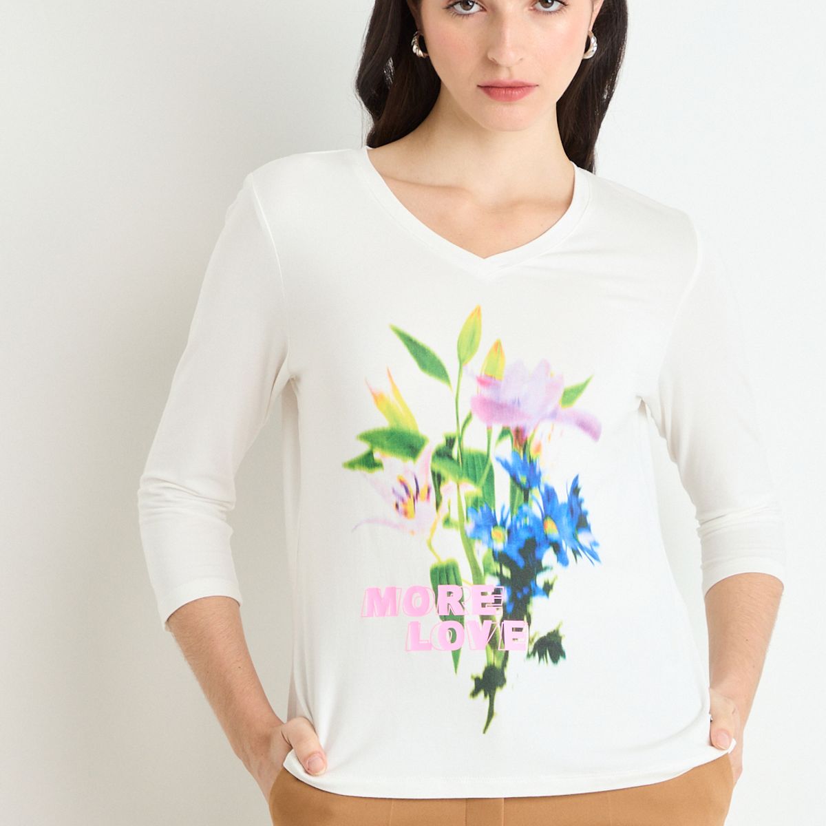 ASH - Polera Manga Larga Mujer Crudo Ash