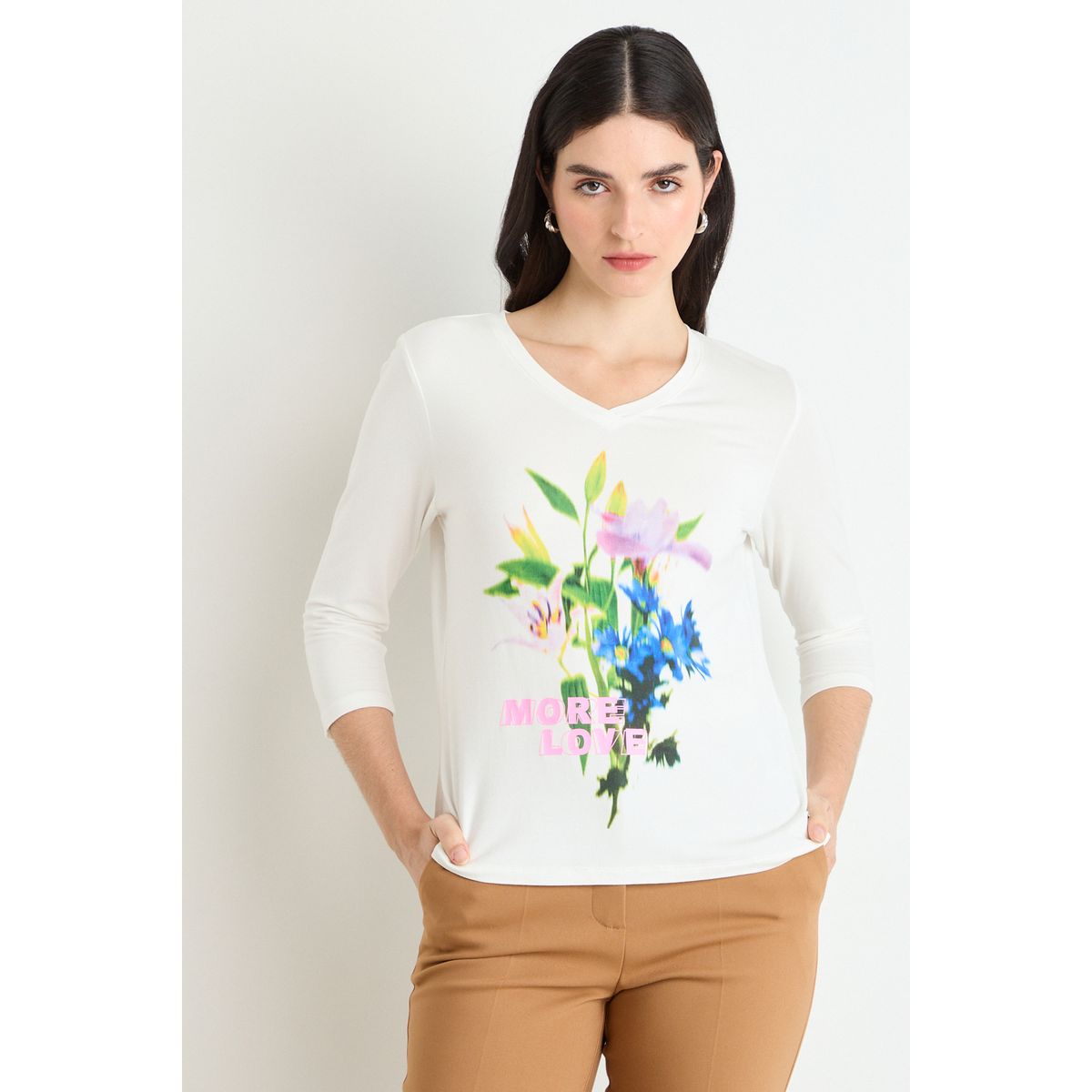 ASH - Polera Manga Larga Mujer Crudo Ash