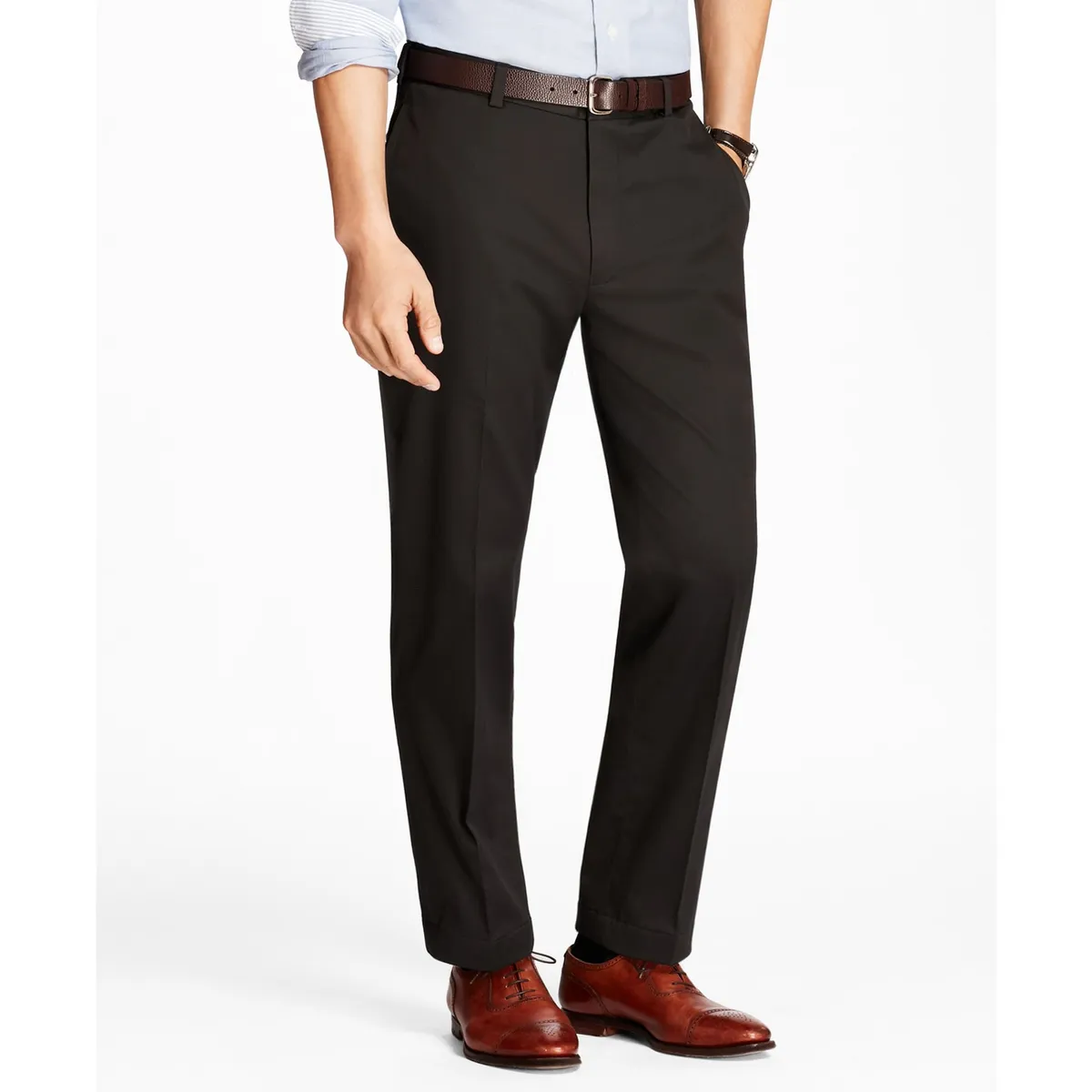 BROOKS BROTHERS - Pantalon Hombre Regular Fit Advantage Chinos Negro