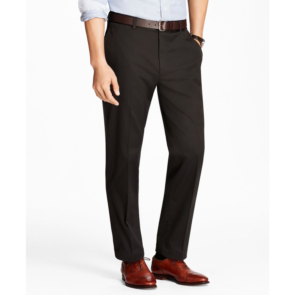 BROOKS BROTHERS - Pantalon Hombre Regular Fit Advantage Chinos Negro