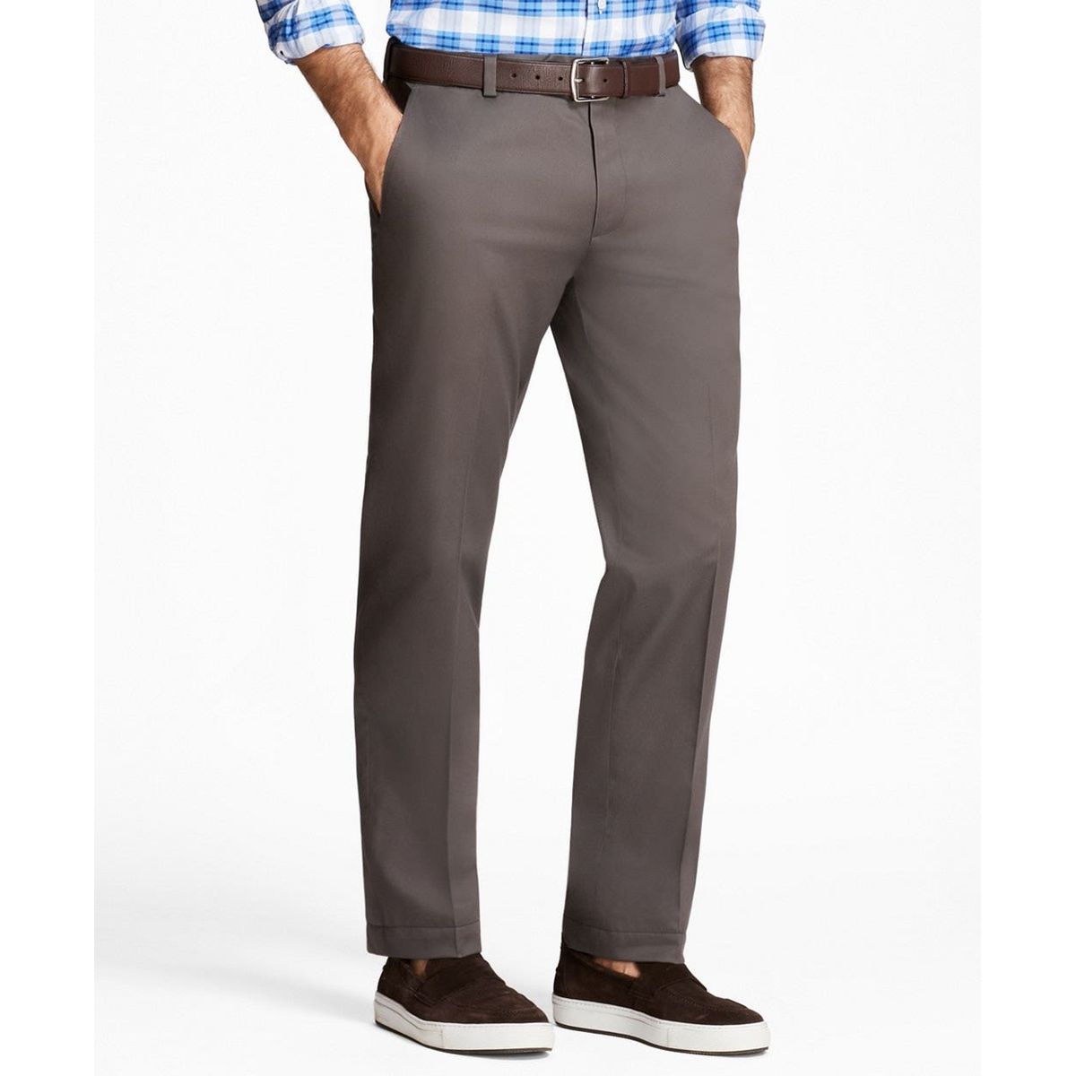 BROOKS BROTHERS - Pantalon Hombre Slim Fit Advantage Chinos Gris