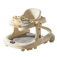 Andador Caminadora Autito Musical Bebe Anticaida Apoya Pies Beige