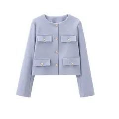 VELVET - Blazer Fiorella Estructura Celeste Mujer