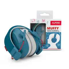 ALPINE - Muffy Kids Azul-Protección auditiva para niños de 5-16 años cómoda y segura