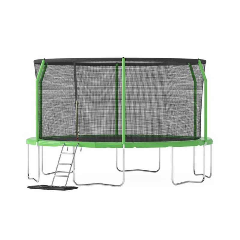 IGPRO - Cama Elastica 3,66 Premium Malla y Escalera verde 12FT