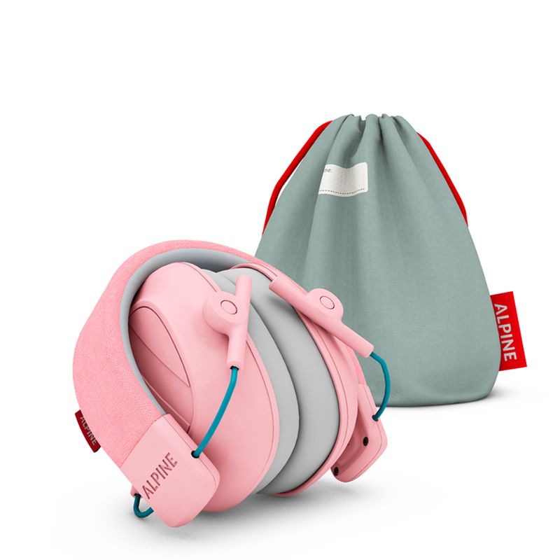 ALPINE - Muffy Kids Rosado-Protección auditiva para niños de 5-16 años cómoda y segura