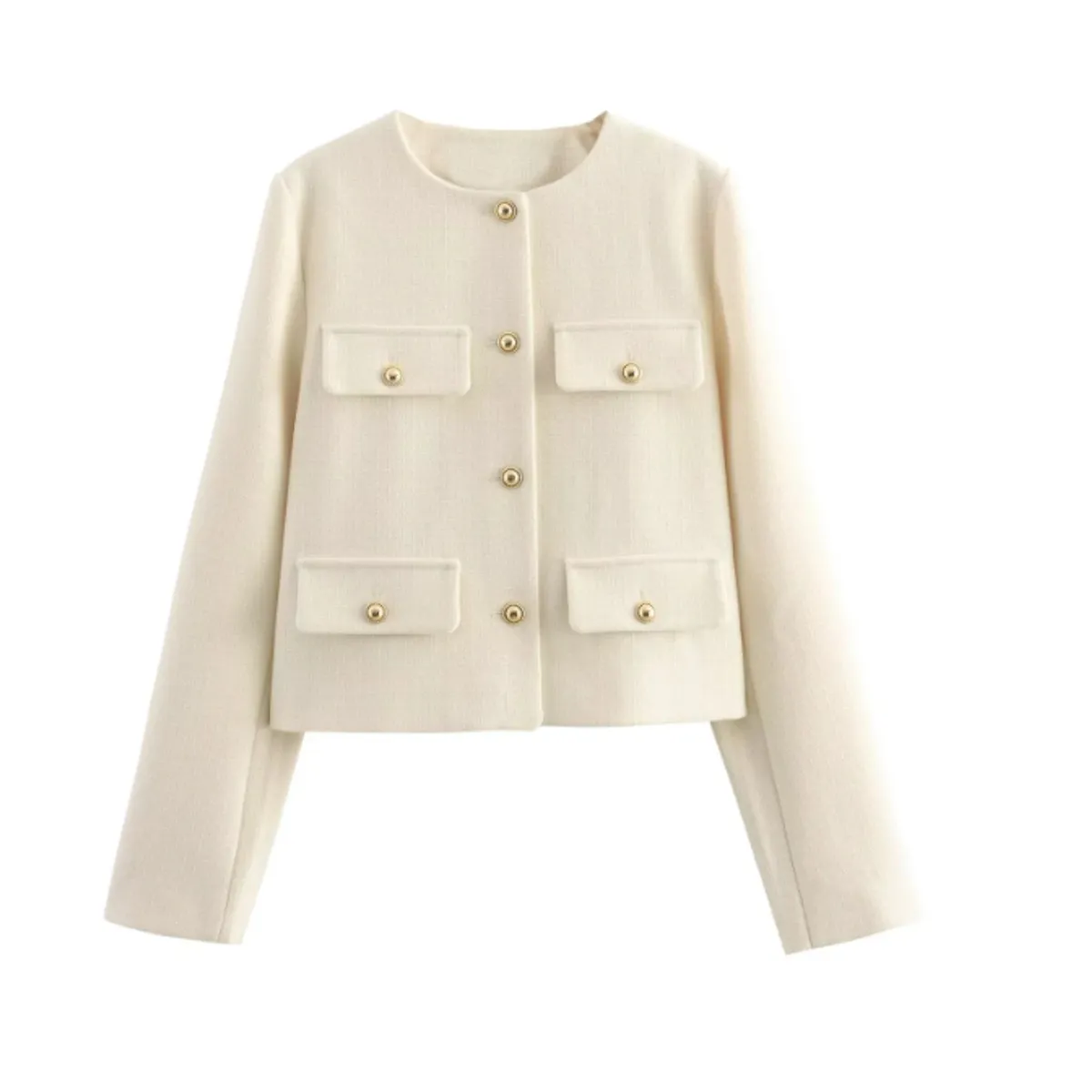 VELVET - Blazer Fiorella Estructura Beige Mujer